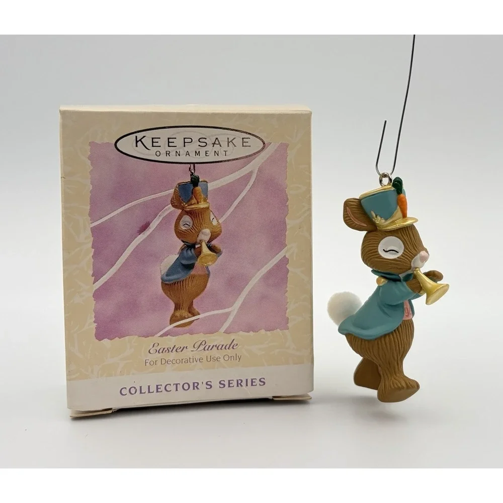 Hallmark Keepsake Ornament Easter Parade Bunny Trumpet 1994 3rd Series Vintage
